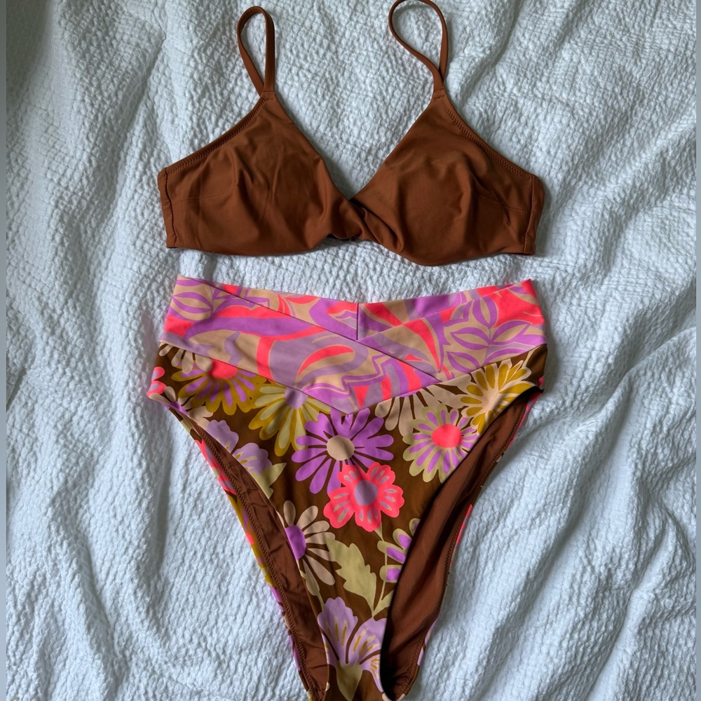 American Eagle AE Aerie Bikini Swimsuit M Top L Bottoms